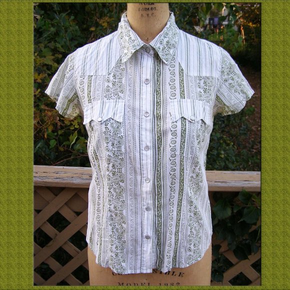 EUC size M 6-8 Overdrive brand short sleeve shirt - Picture 1 of 7